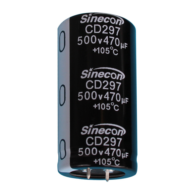 CD297 Ultrahohe Spannung, niedriger Leckage, Langzeit-Snap-In-Aluminium-Elektrolytkondensator CD297 Ultrahohe Spannung, niedriger Leckage, Langzeit-Snap-In-Aluminium-Elektrolytkondensator